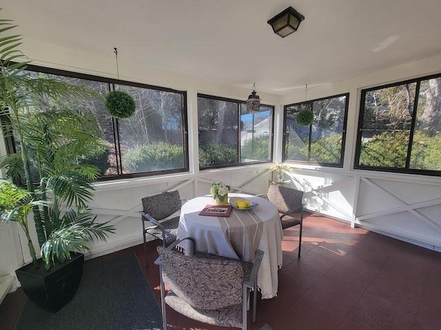 sunroom featuring plenty of natural light