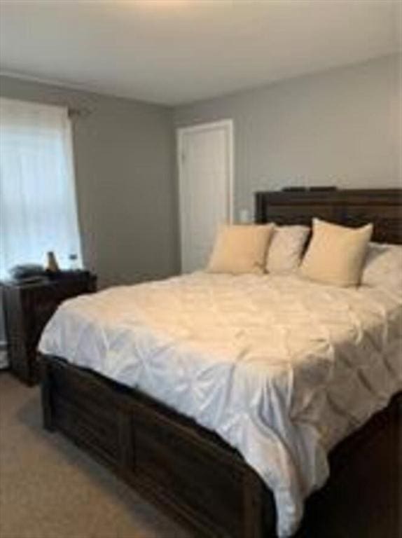 bedroom with carpet