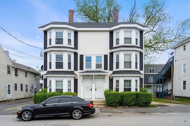 48-50 Portland St, Haverhill, MA 01830 - view of front of property featuring a chimney