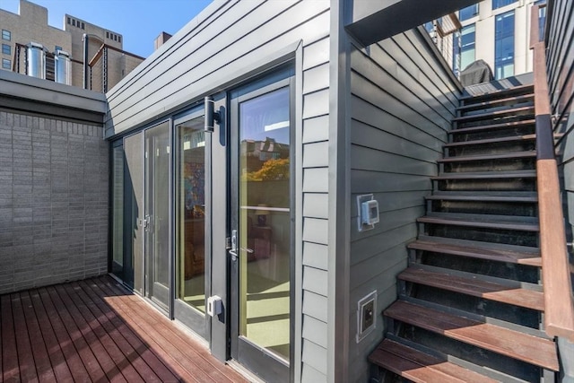 exterior space with stairs