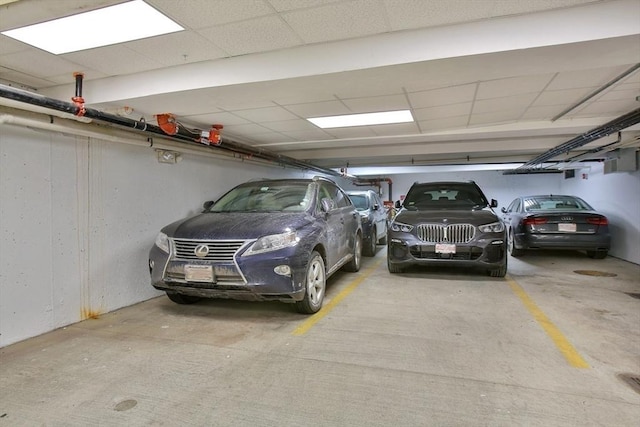 view of parking garage