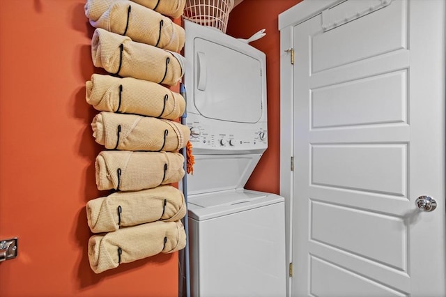 5 Lazy Day Dr Unit 5, Westford, MA 01886 - laundry room with stacked washer and dryer and laundry area