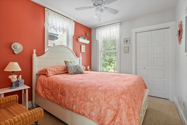 5 Lazy Day Dr Unit 5, Westford, MA 01886 - bedroom featuring a closet, carpet flooring, ceiling fan, and multiple windows