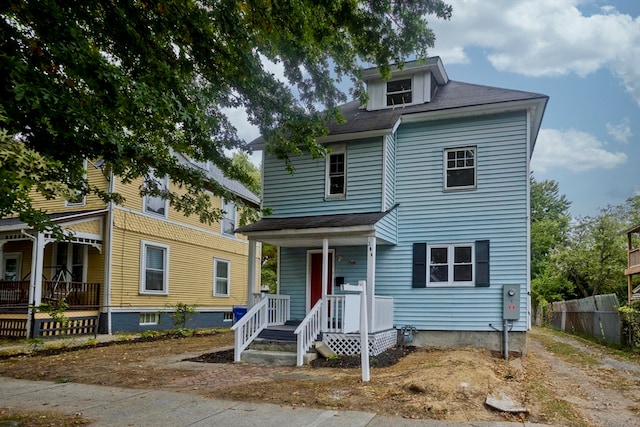 view of front of house with covered porch