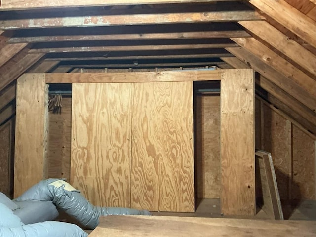 view of attic
