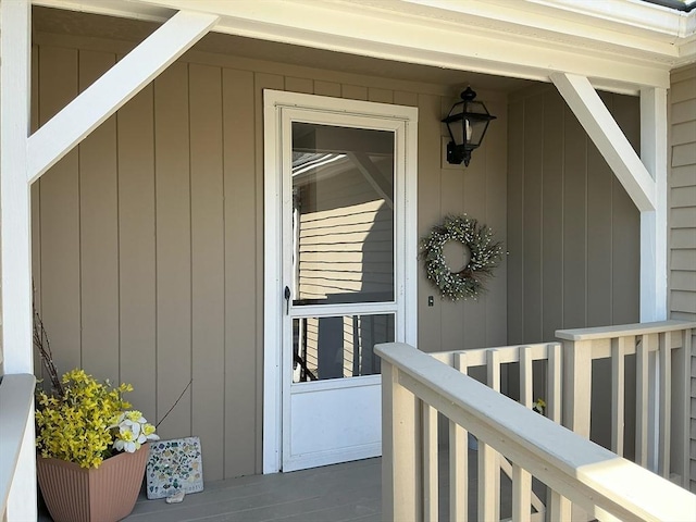 view of doorway to property