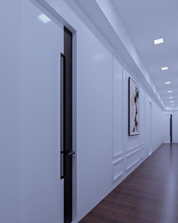 29 Woodford St Unit 2, Boston, MA 02125 - hallway with dark wood-style floors