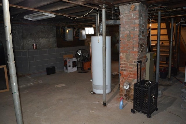 19 Noble Ave, Westfield, MA 01085 - below grade area with water heater and electric panel