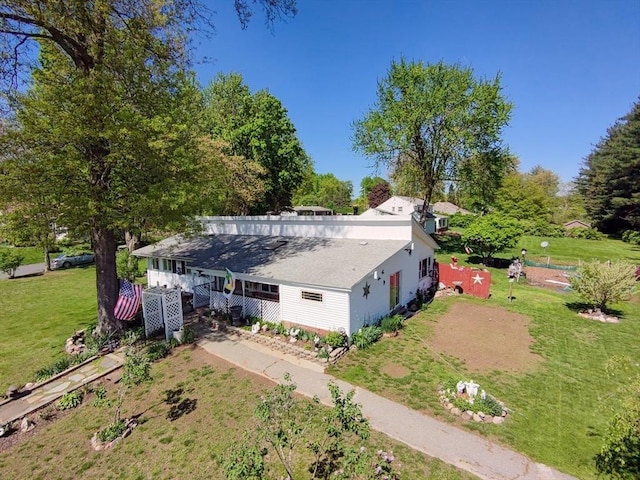 8 High St, Granby, MA 01033 - view of subject property featuring a tree filled landscape