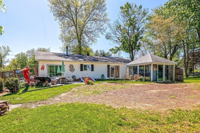 8 High St, Granby, MA 01033 - rear view of property featuring a patio area and a gazebo