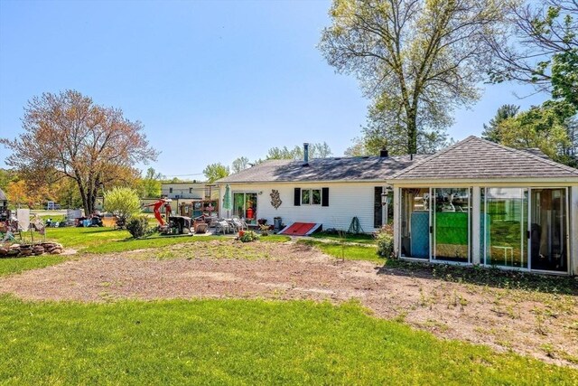 8 High St, Granby, MA 01033 - back of property featuring a yard