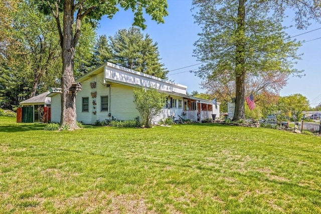 8 High St, Granby, MA 01033 - back of property featuring a yard