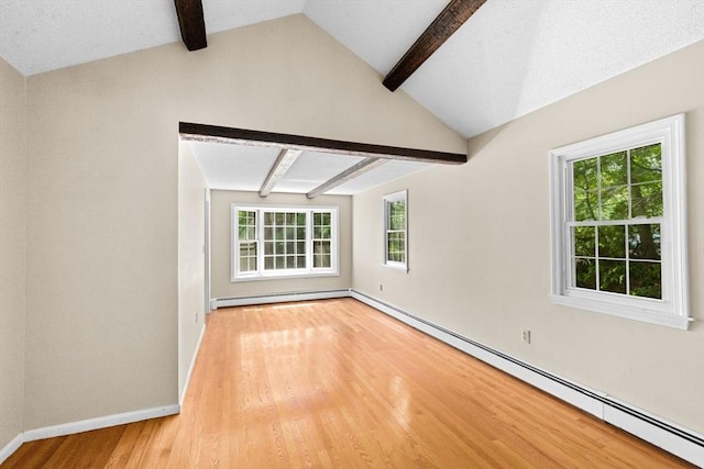91 Observatory Waye, Marshfield, MA 02050 - empty room featuring a baseboard heating unit, wood finished floors, and baseboards