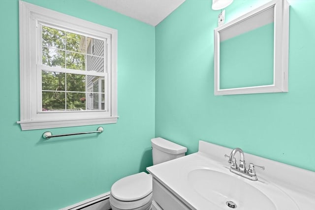 91 Observatory Waye, Marshfield, MA 02050 - bathroom featuring vanity, toilet, and a baseboard radiator