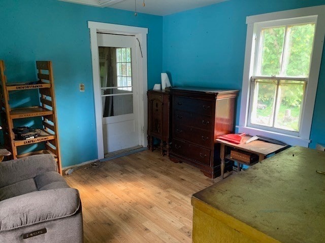 interior space featuring light wood-type flooring