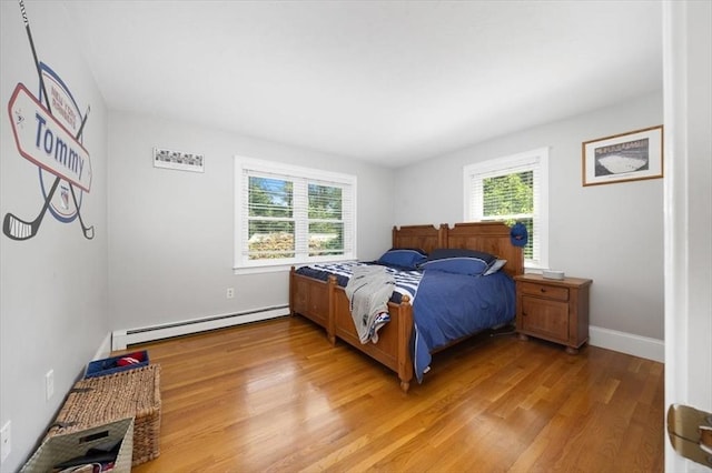 12 Whitcomb Ln, Hingham, MA 02043 - bedroom featuring a baseboard radiator and light wood-style flooring