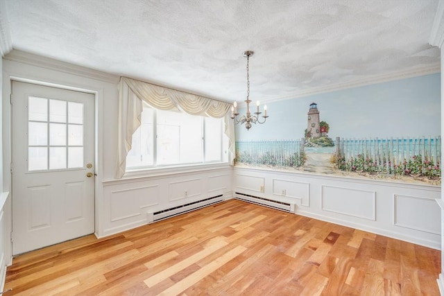 33 Highview Dr Unit 33, Sandwich, MA 02563 - unfurnished dining area with a healthy amount of sunlight, a decorative wall, light wood finished floors, and a notable chandelier