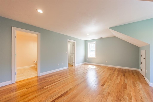 10 Chase Lndg Unit B, Easton, MA 02375 - bonus room featuring light wood-type flooring, baseboards, recessed lighting, and lofted ceiling