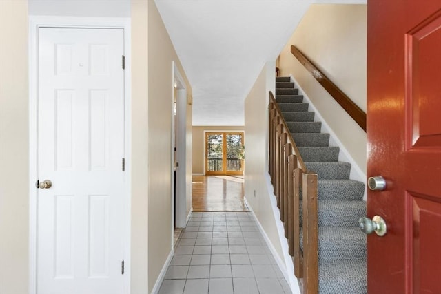 view of tiled foyer