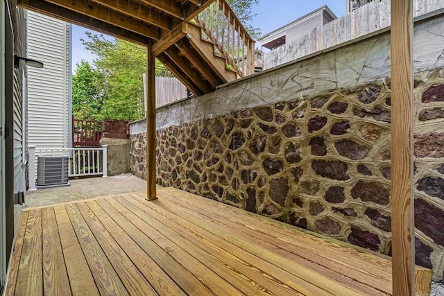 50 Cottage St Unit 1, Chelsea, MA 02150 - wooden deck with central AC unit