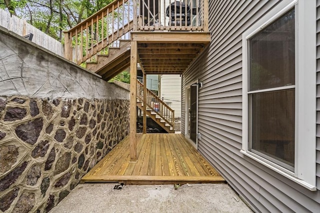 50 Cottage St Unit 1, Chelsea, MA 02150 - wooden deck featuring stairway and fence