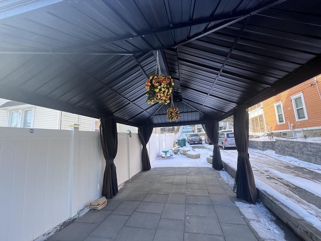 view of patio with a gazebo