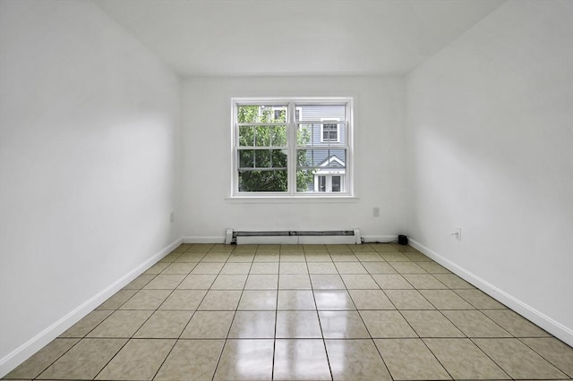 312 Water St Unit 1, Lawrence, MA 01841 - spare room with a baseboard heating unit, light tile patterned floors, and baseboards
