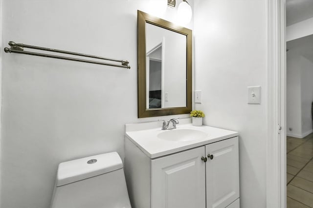312 Water St Unit 1, Lawrence, MA 01841 - bathroom with vanity, toilet, and tile patterned floors