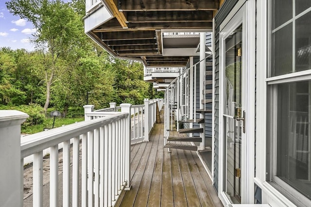 312 Water St Unit 1, Lawrence, MA 01841 - wooden deck with stairs