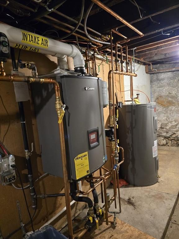 15 Hamilton St, Boston, MA 02136 - utility room with electric water heater and water heater