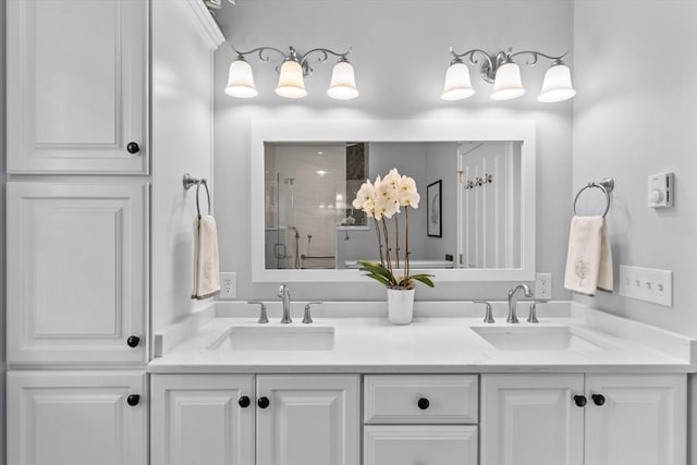 89 Cortland Dr Unit 89, North Andover, MA 01845 - bathroom featuring a shower stall and double vanity