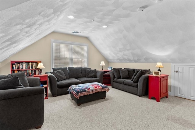 89 Cortland Dr Unit 89, North Andover, MA 01845 - carpeted living room featuring vaulted ceiling