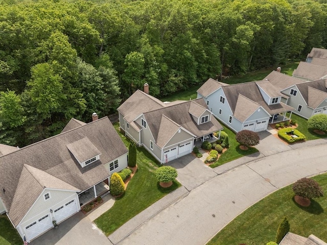 89 Cortland Dr Unit 89, North Andover, MA 01845 - aerial view of residential area with a heavily wooded area