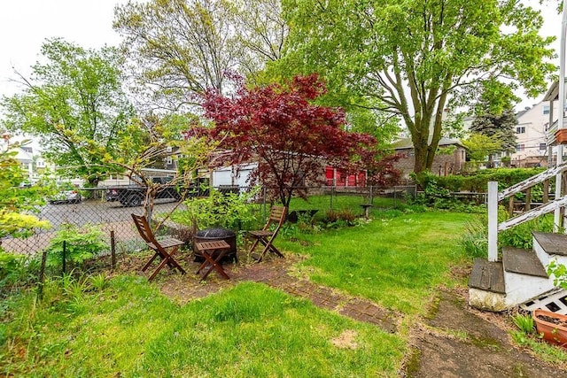 86 Glencoe St Unit 86, Boston, MA 02135 - view of yard with an outdoor fire pit