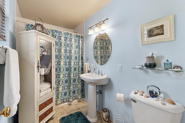 98 Mechanic St, Orange, MA 01364 - bathroom with tile patterned flooring and a shower with curtain