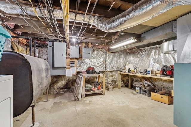 98 Mechanic St, Orange, MA 01364 - unfinished basement featuring oil tank and electric panel