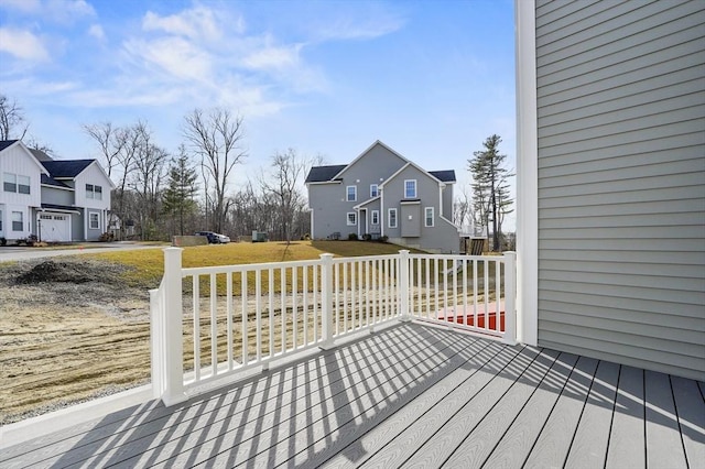 deck featuring a residential view