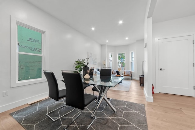 dining room featuring hardwood / wood-style flooring