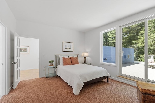 389 River Rd, Carlisle, MA 01741 - bedroom with carpet flooring and access to exterior