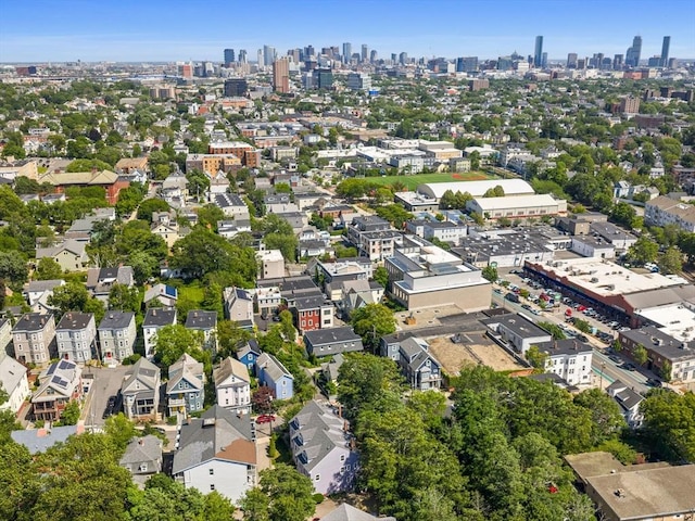 14 Belmont St Unit C, Somerville, MA 02143 - aerial view of property's location featuring skyline