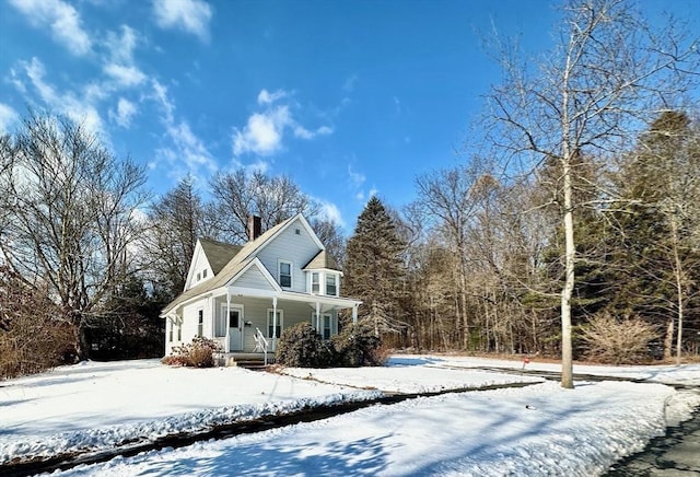 view of front of home with a porch