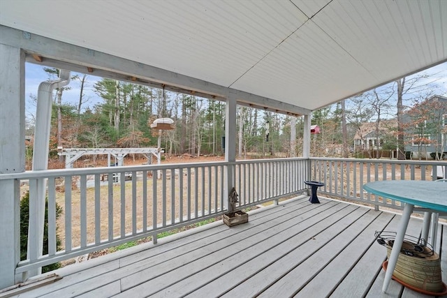 view of wooden terrace