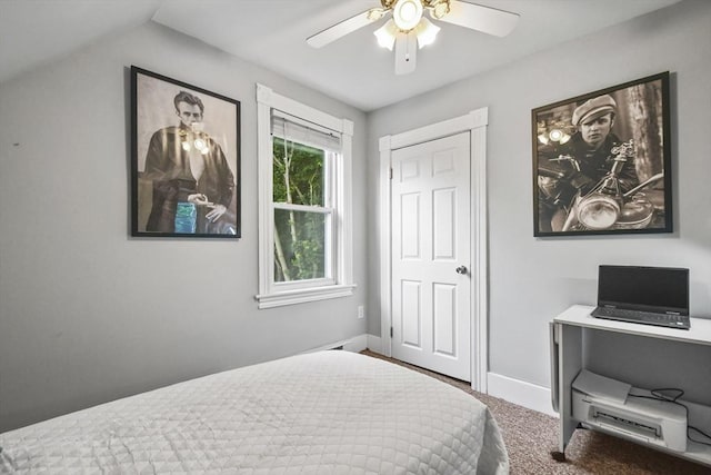 160 Regan St, Gardner, MA 01440 - carpeted bedroom featuring ceiling fan and vaulted ceiling