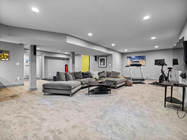 90 Burr Dr, Needham, MA 02492 - living room with recessed lighting and wood finished floors