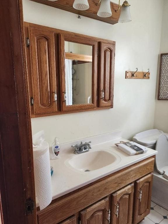 67 Gardner, Boston, MA 02132 - bathroom with vanity and toilet
