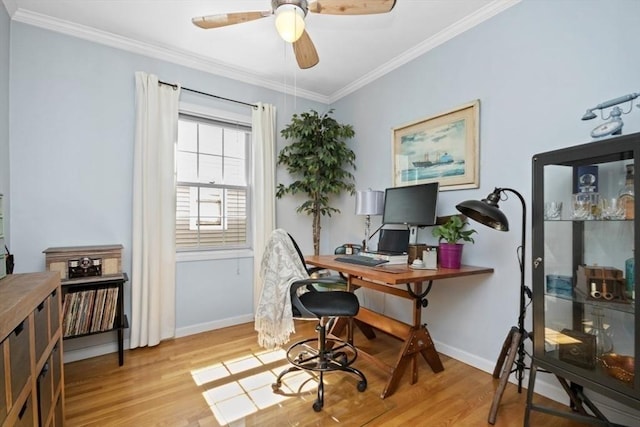 337-339 Gallivan Blvd Unit 2, Boston, MA 02124 - office space with wood finished floors, crown molding, baseboards, and a ceiling fan