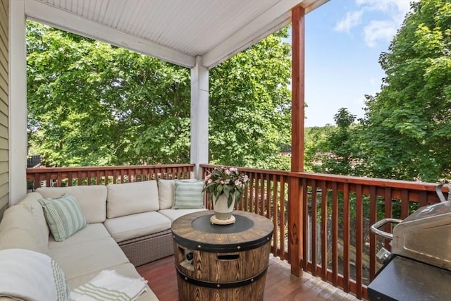 337-339 Gallivan Blvd Unit 2, Boston, MA 02124 - wooden terrace with an outdoor living space and grilling area