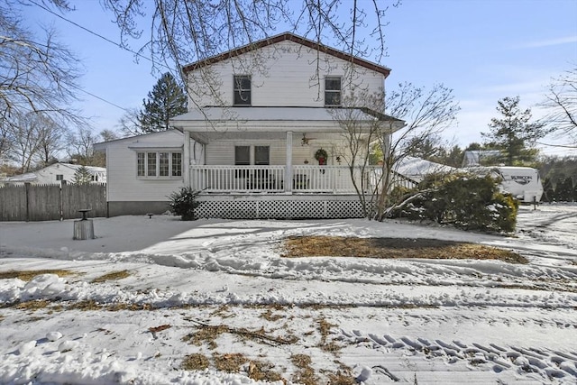 view of front facade with a porch