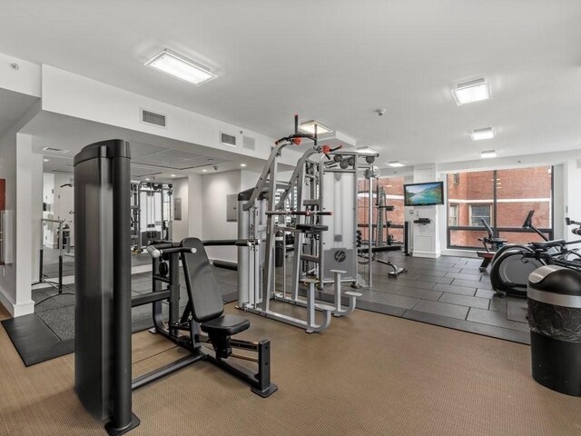 view of workout area