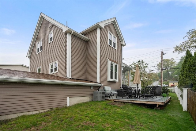 137 Pond, Westwood, MA 02090 - rear view of property featuring a deck and cooling unit
